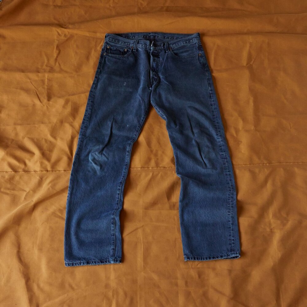 Vintage OVERDYED LEVI'S 501 red tab jeans
